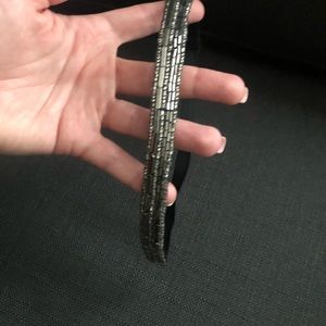 Silver beaded headband